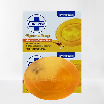 Curalene Honey & Castor Oil Glycerin Soap Twin Pack