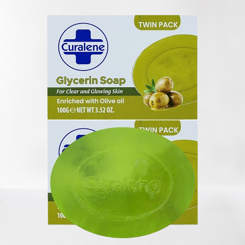 Curalene Olive Oil Glycerin Soap Twin Pack