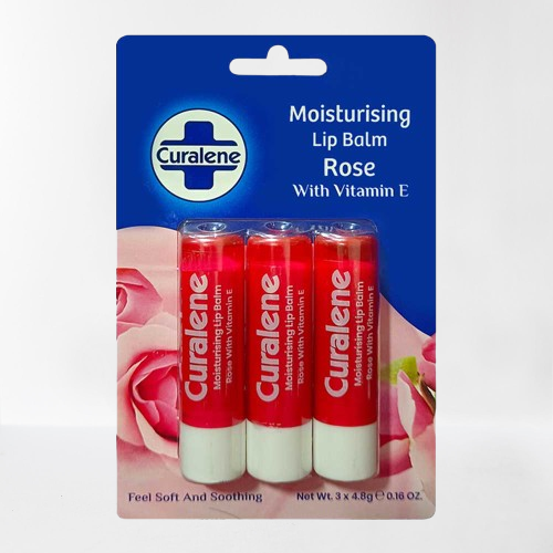 Curalene Rose Lip Balm Stick Pack of 3