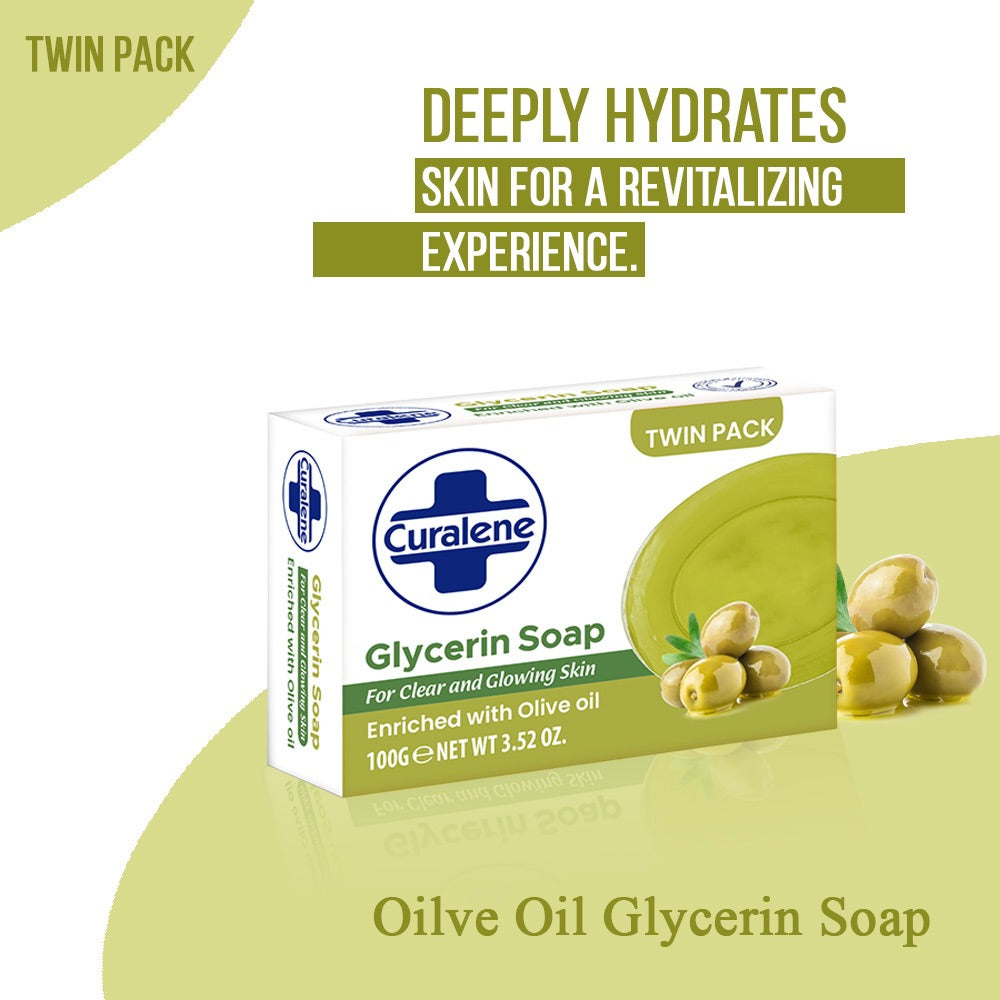 Curalene hydrating glycerin soap with olive oil