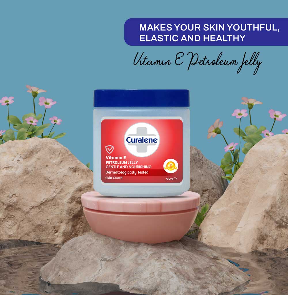 Curalene petroleum jelly with vitamin e