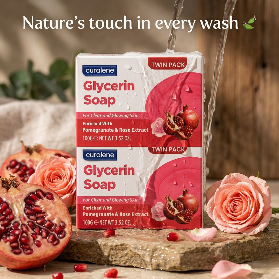 Curalene Pomegranate & Rosy Glycerin Soap