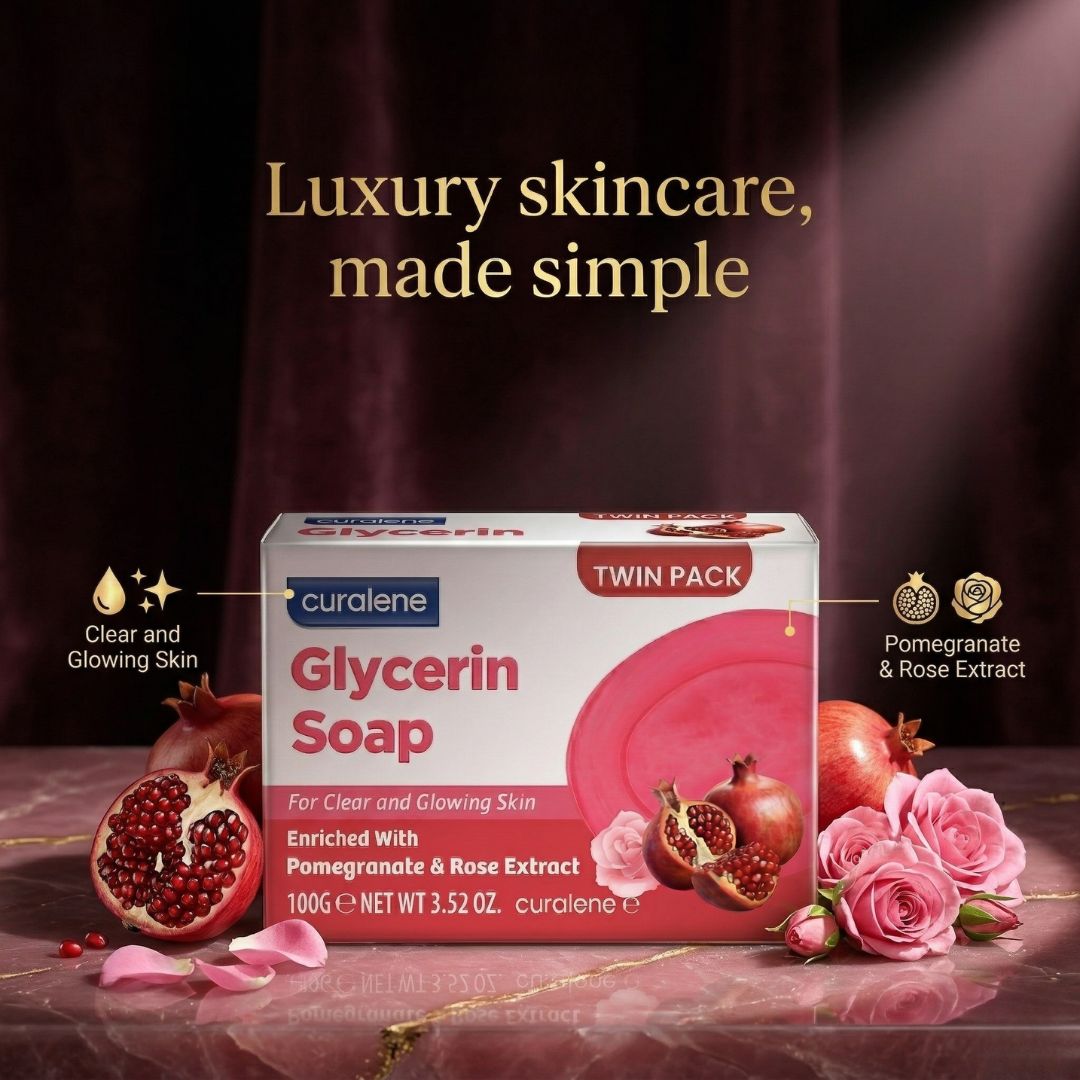 Curalene Pomegranate & Rosy Glycerin Soap
