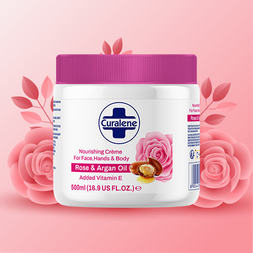 Curalene dermatologist-tested rose & argan oil cream