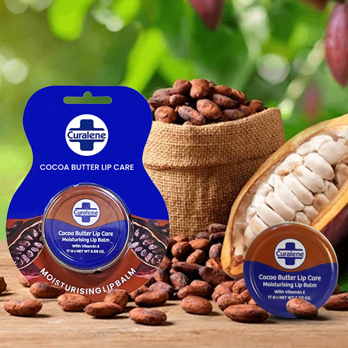 Curalene nourishing lip balm with cocoa butter