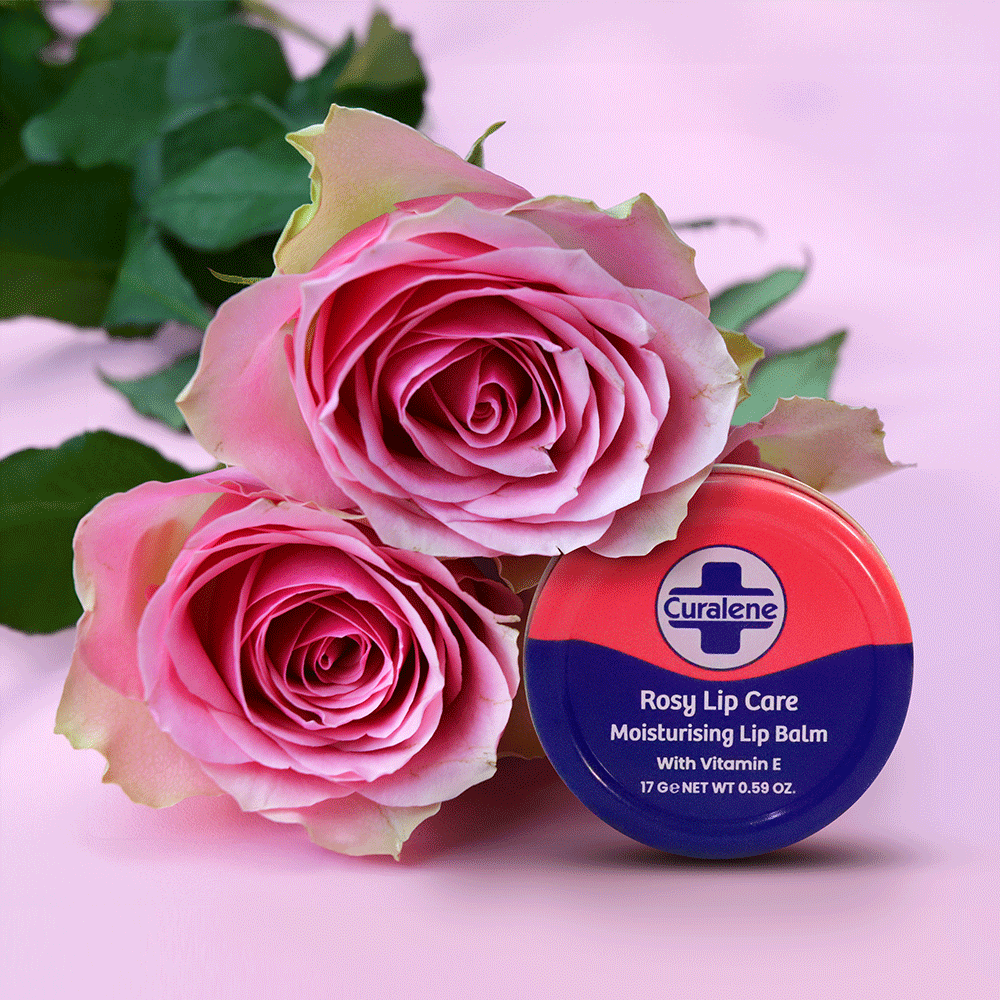 Curalene soft rose lip care tin