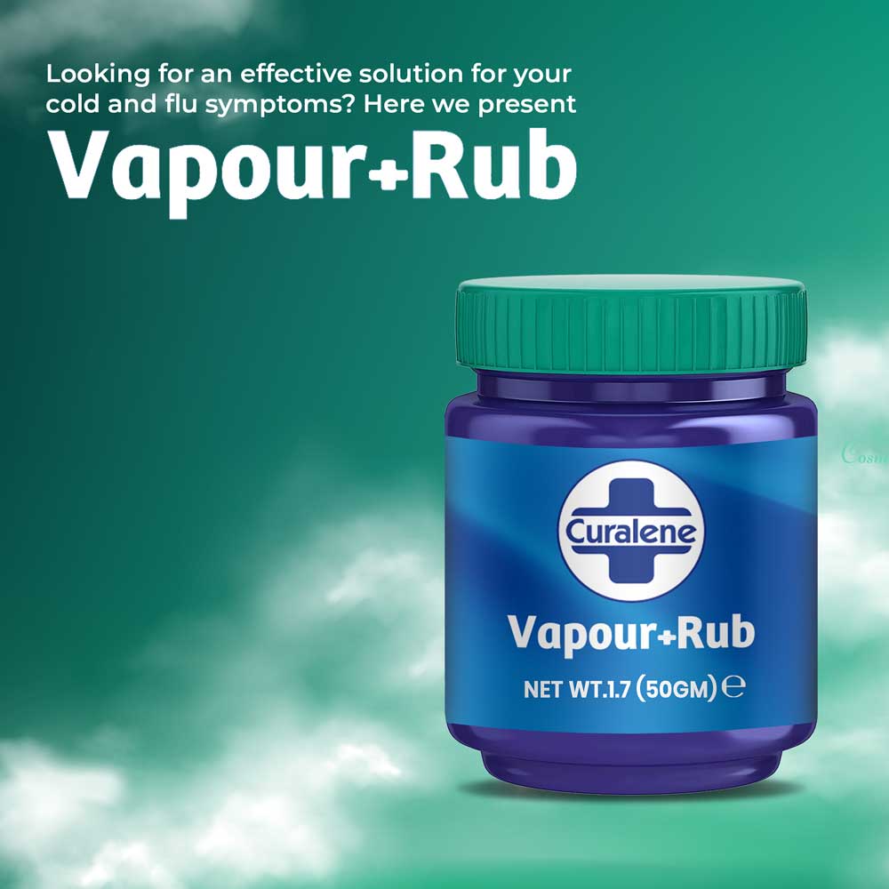 Curalene vapour rub for cold and flu