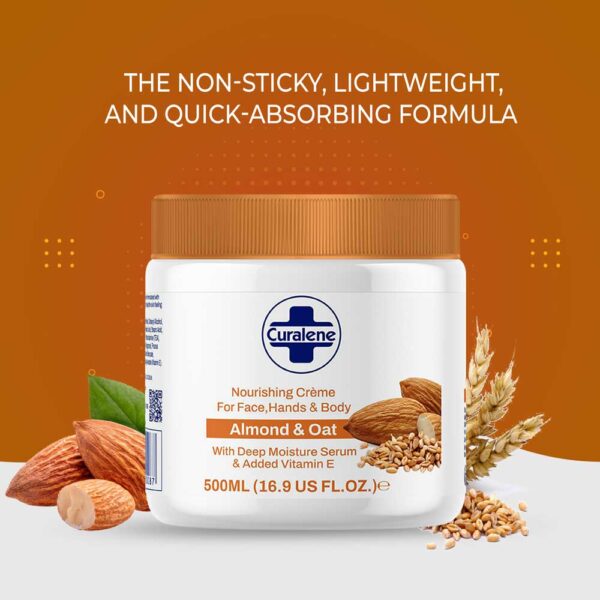 Curalene Nourishing Moisturizing Soothing Cream – Almond & Oat - Image 2