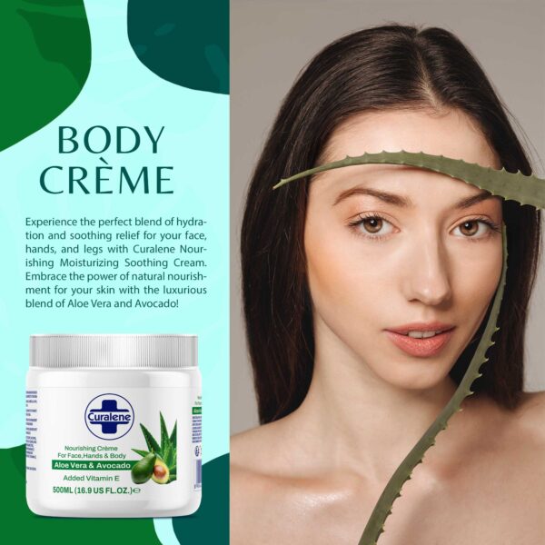 Curalene Aloe Vera & Avocado Body Crème (500ml) - Image 4