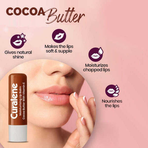 Cocoa Butter Moisturising Lip Balm Stick (Pack of 3) - Image 3