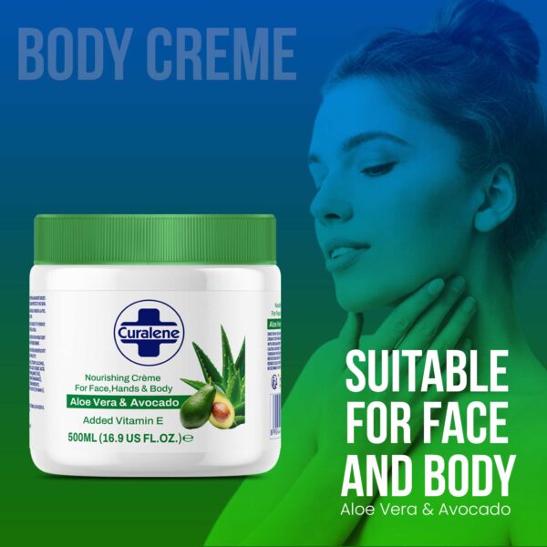 Curalene Aloe Vera & Avocado Body Crème (500ml) - Image 3