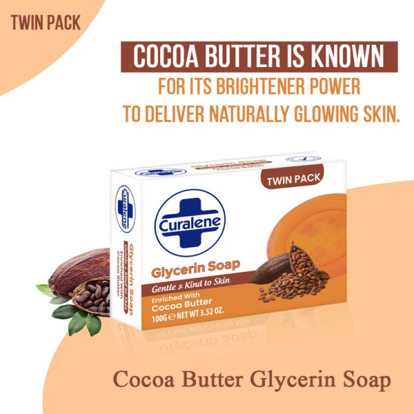 Curalene Glycerin Soap with Cocoa Butter (Twin Pack) - Image 2