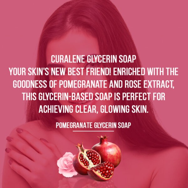 Curalene Glycerin Soap with Pomegranate and Rose Extract (Twin Pack) - Image 4